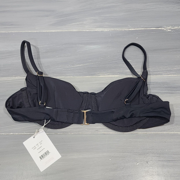 Andie Swim The‎ Bermuda Bikini Top Size Medium Black Style AT239 - Picture 3 of 6